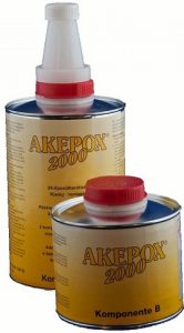 Boite de colle AKEPOX 2000 (a+b) 1.50 Kg transparente liquide