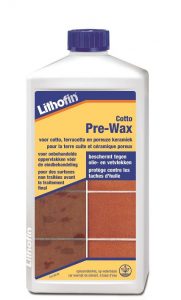 Bidon de Lithofin PRE-WAX – Pré-imprégnation des sols en terre cuite