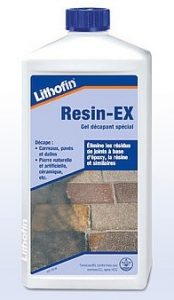 Bidon d’ 1 litre de Lithofin RESIN-EX – Gel décapant spécial.