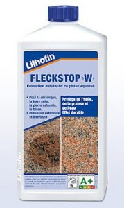 Bidon de Lithofin FLECKSTOP « W » – Imprégnation spéciale en phase aqueuse.