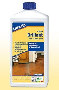 Bidon de 1 litre de Lithofin COTTO BRILLANT – protection et entretien à base d’eau