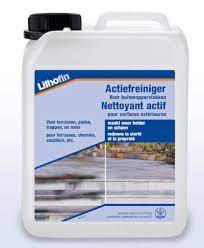 Bidon de 2.5 litres de Lithofin Nettoyant actif – Nettoyant spécial pour les surfaces extérieures