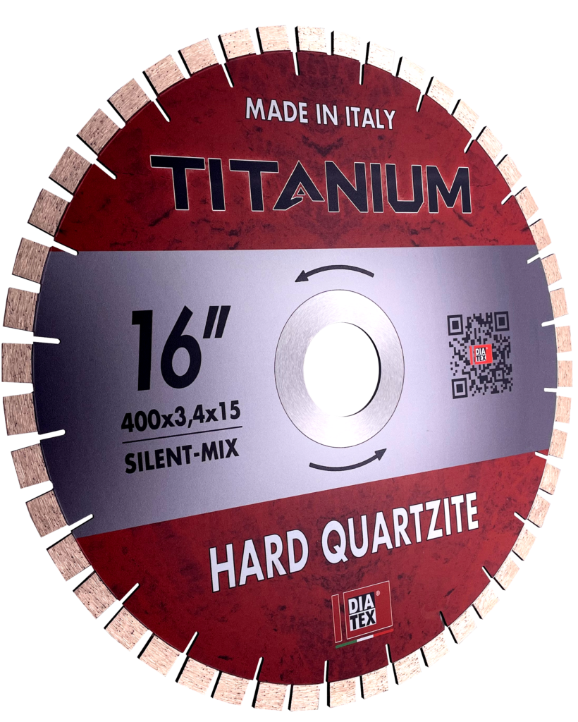 Disque diamanté type TITANIUM pour coupe du Quartzite